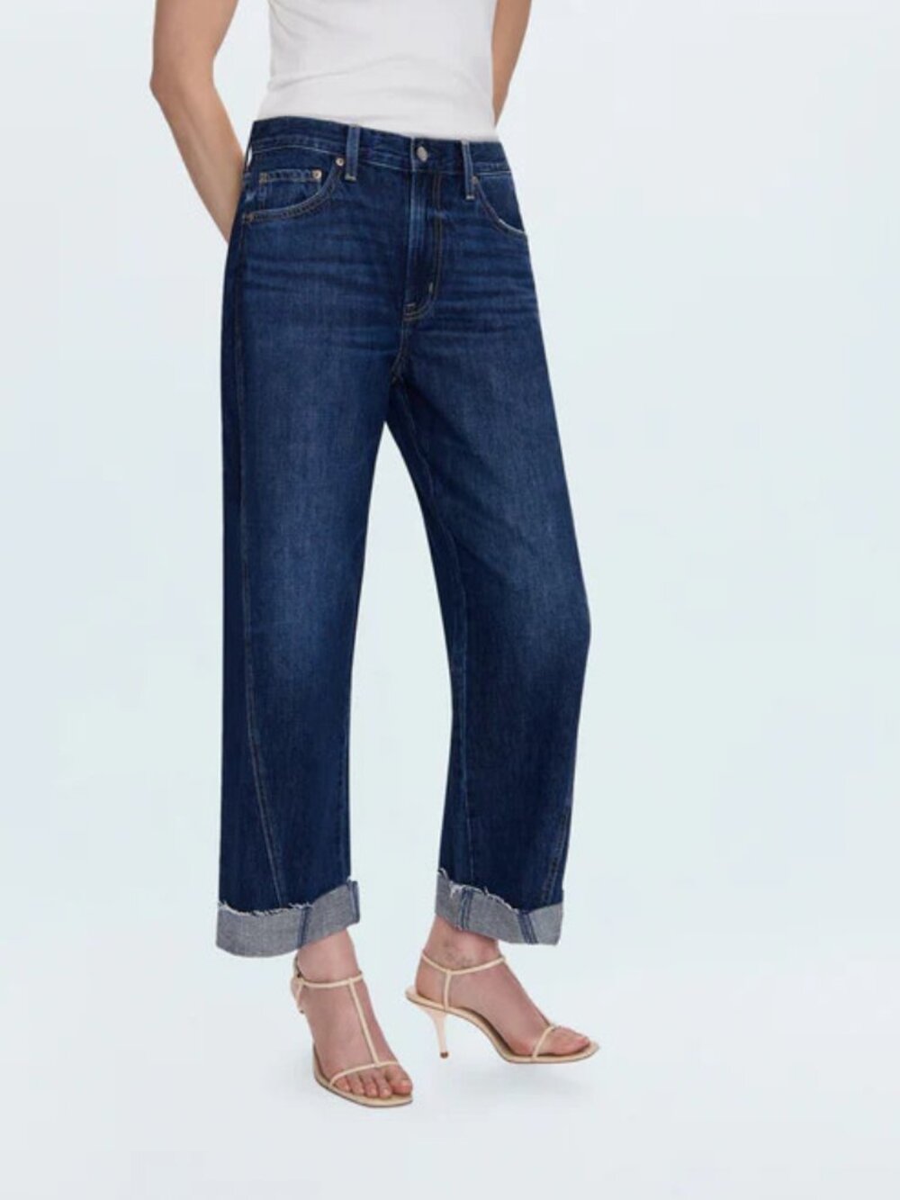 Pistola Kacey Mid Rise Cuffed Straight Jean 27 - Picture 6 of 6